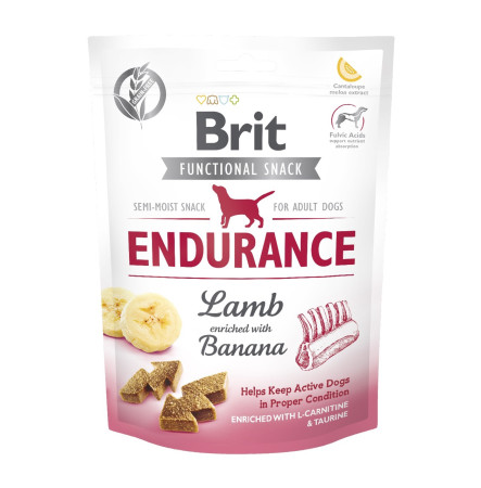 Brit Dog Functional Snack Endurance Ласощі з ягням і бананом для собак 150 г